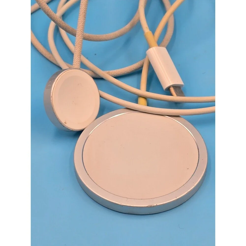 Apple Fast Charger and an Apple Watch Magnetic Fast Charger to USB-C Cable